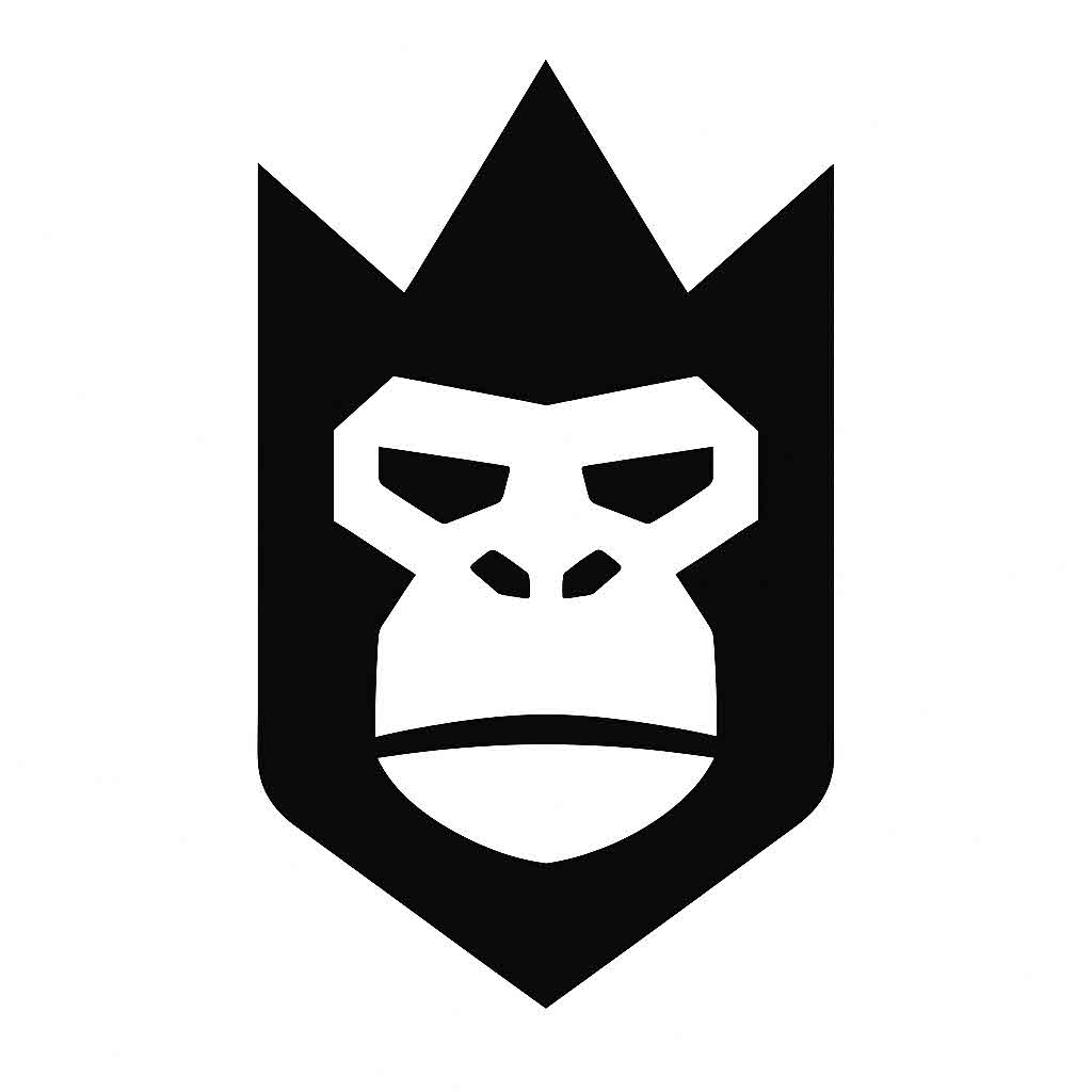The QueenQong crowned gorilla emblem — figurative registered trade mark